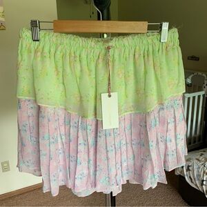 Love Shack Fancy Ruffle Mini Skirt NWT Size XL